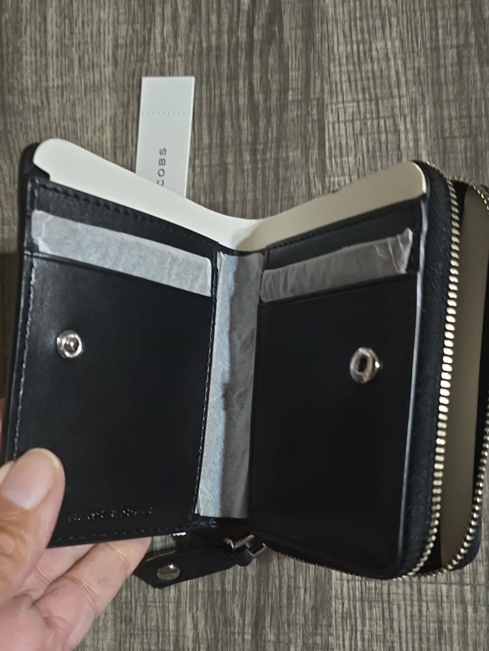 Marc Jacobs Black Leather Zip Wallet